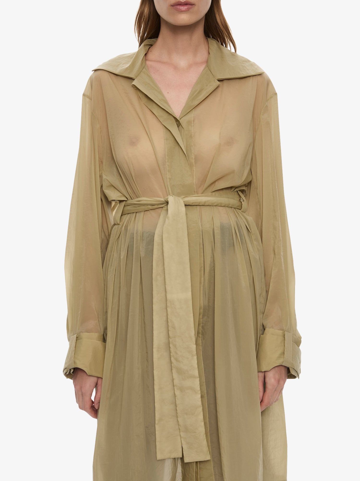 Lucent Mottled Sheer Chore Jacket