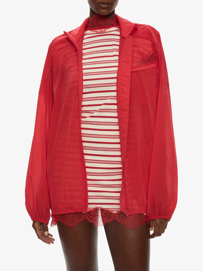 Dannie Lucent Mottled Sheer Bomber