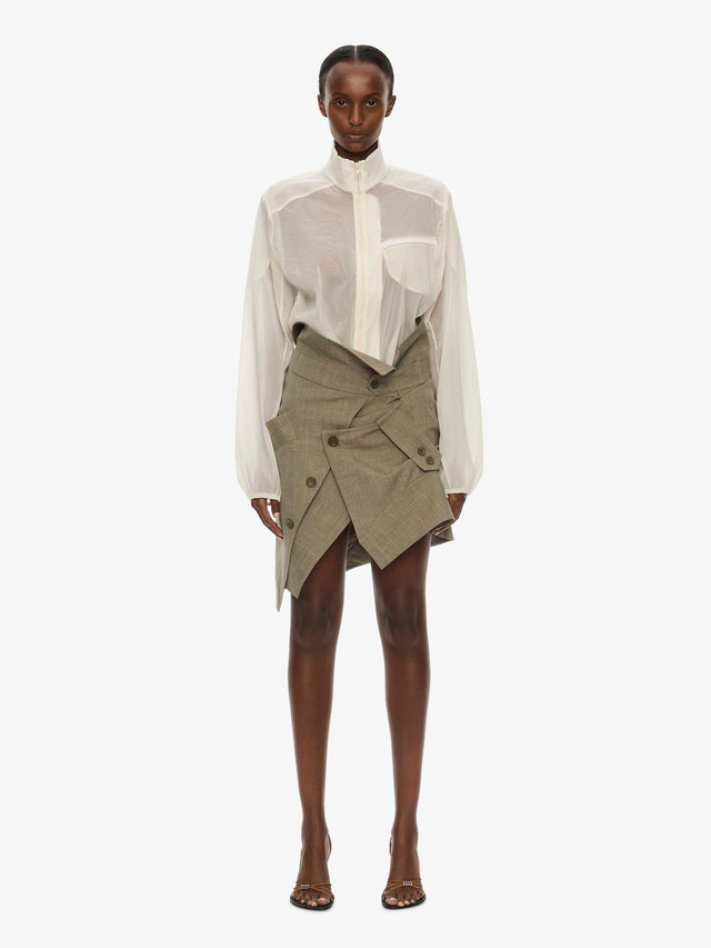 Dannie Lucent Mottled Sheer Bomber