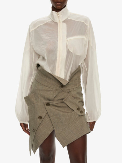Dannie Lucent Mottled Sheer Bomber