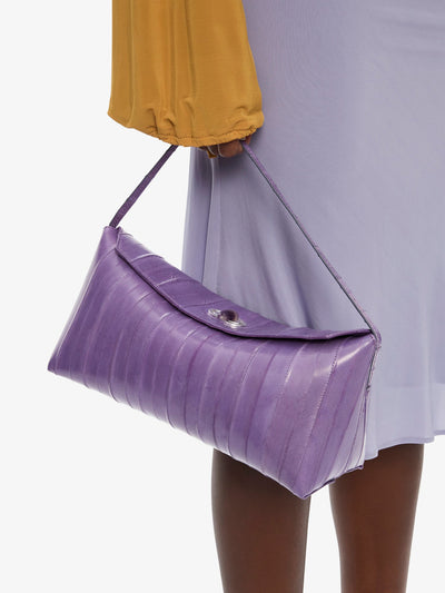 Doba Quartz Turnlock Eel Shoulder Bag
