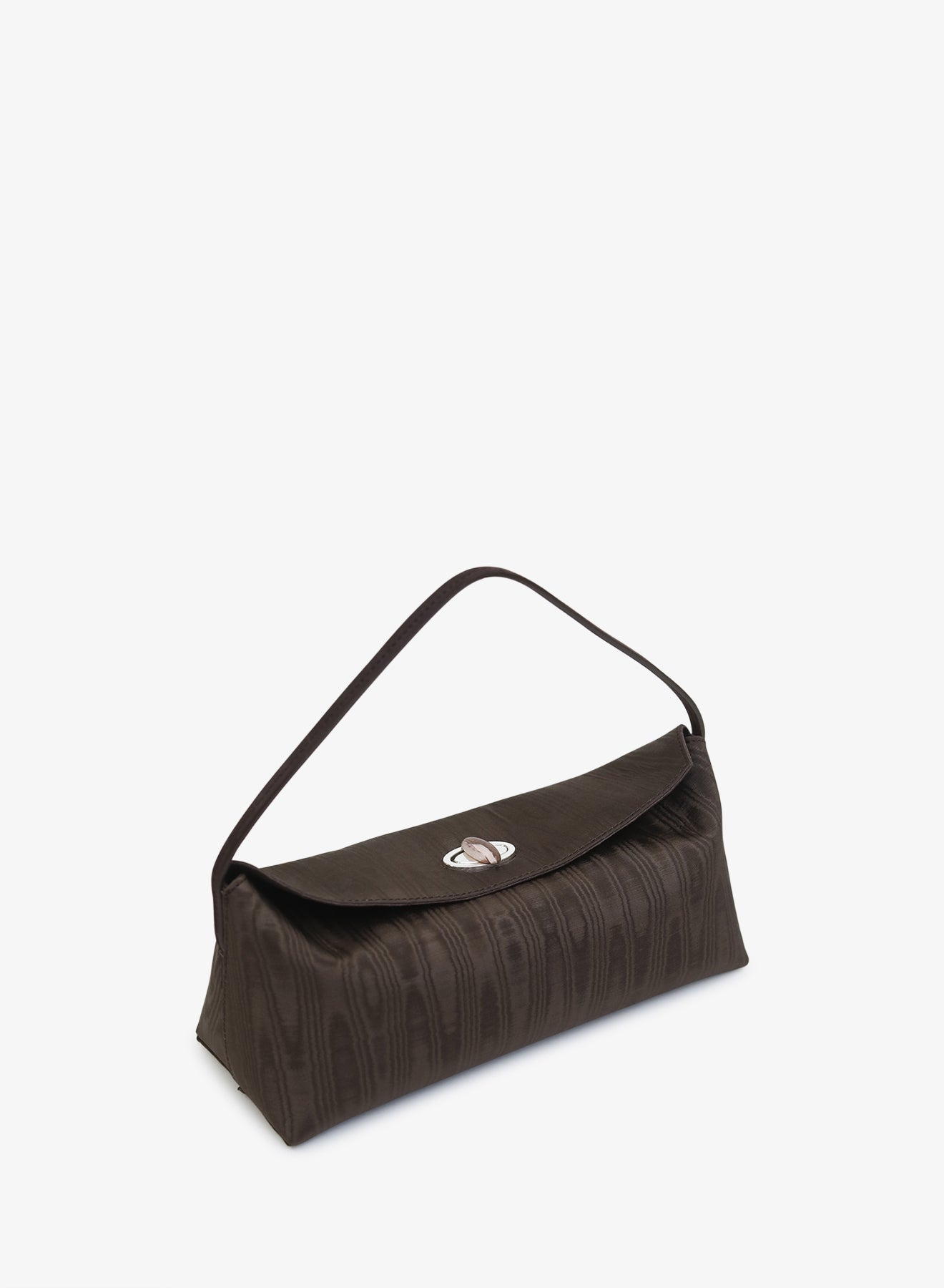 Doba Quartz Turnlock Moire Shoulder Bag