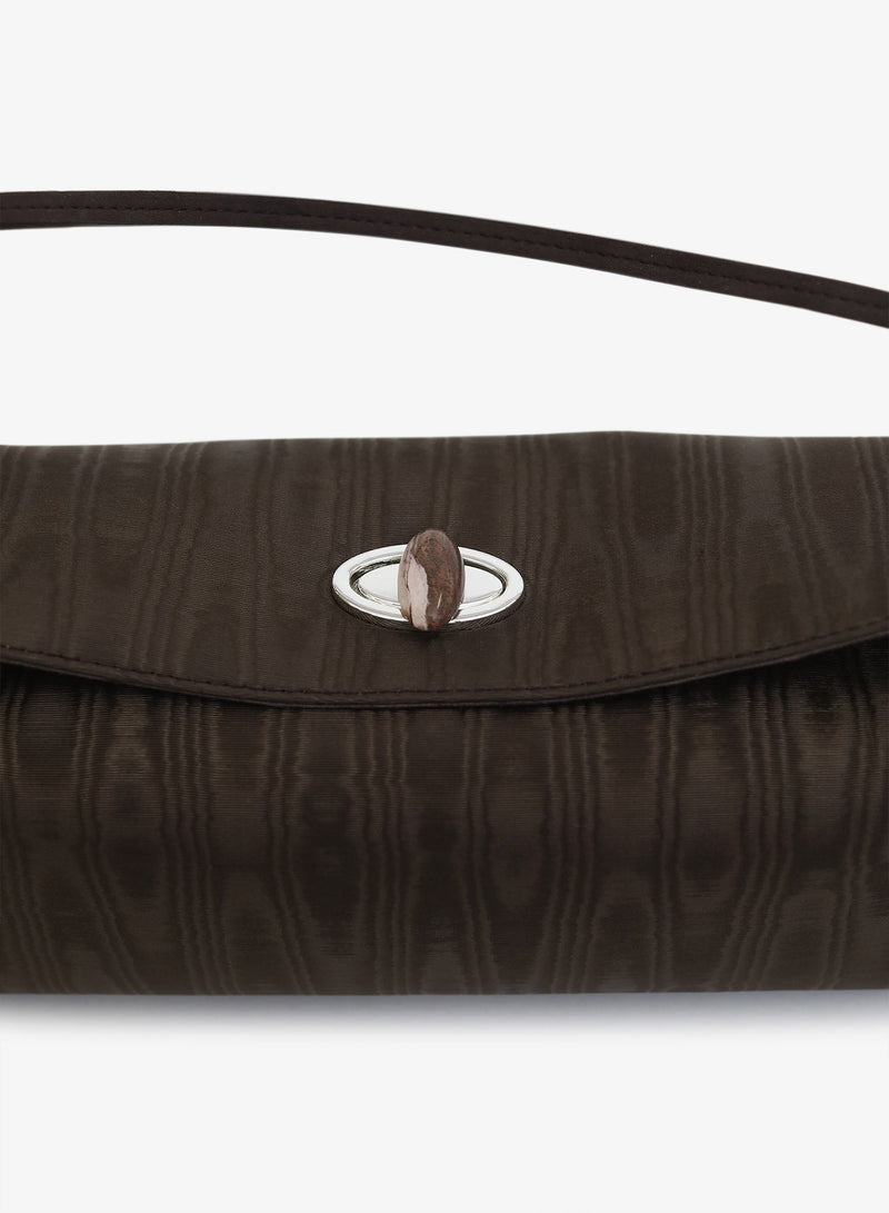 Doba Quartz Turnlock Moire Shoulder Bag - Image 3