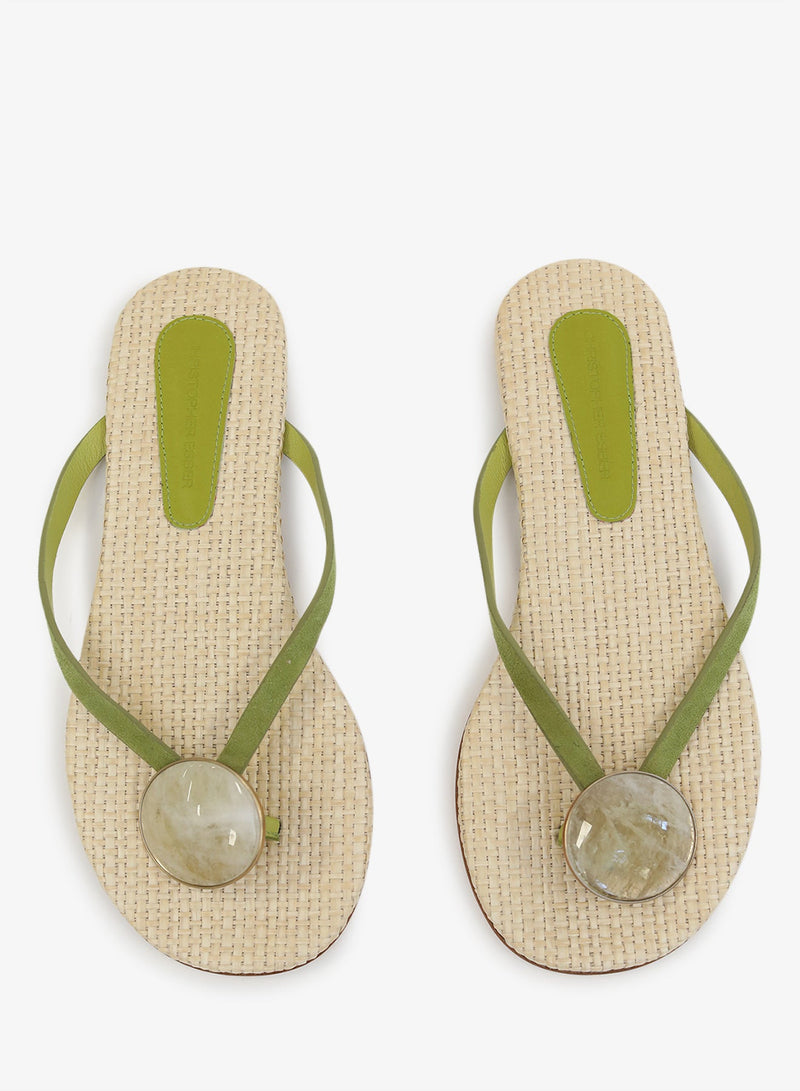 Aura Quartz Raffia Flip Flop - Image 2