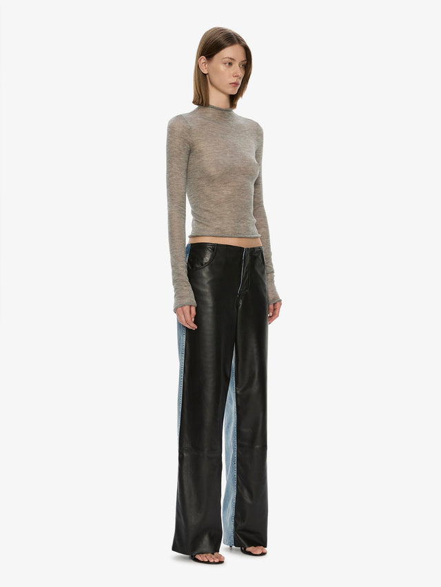 Lenny Cashmere Long Sleeve Knit Top