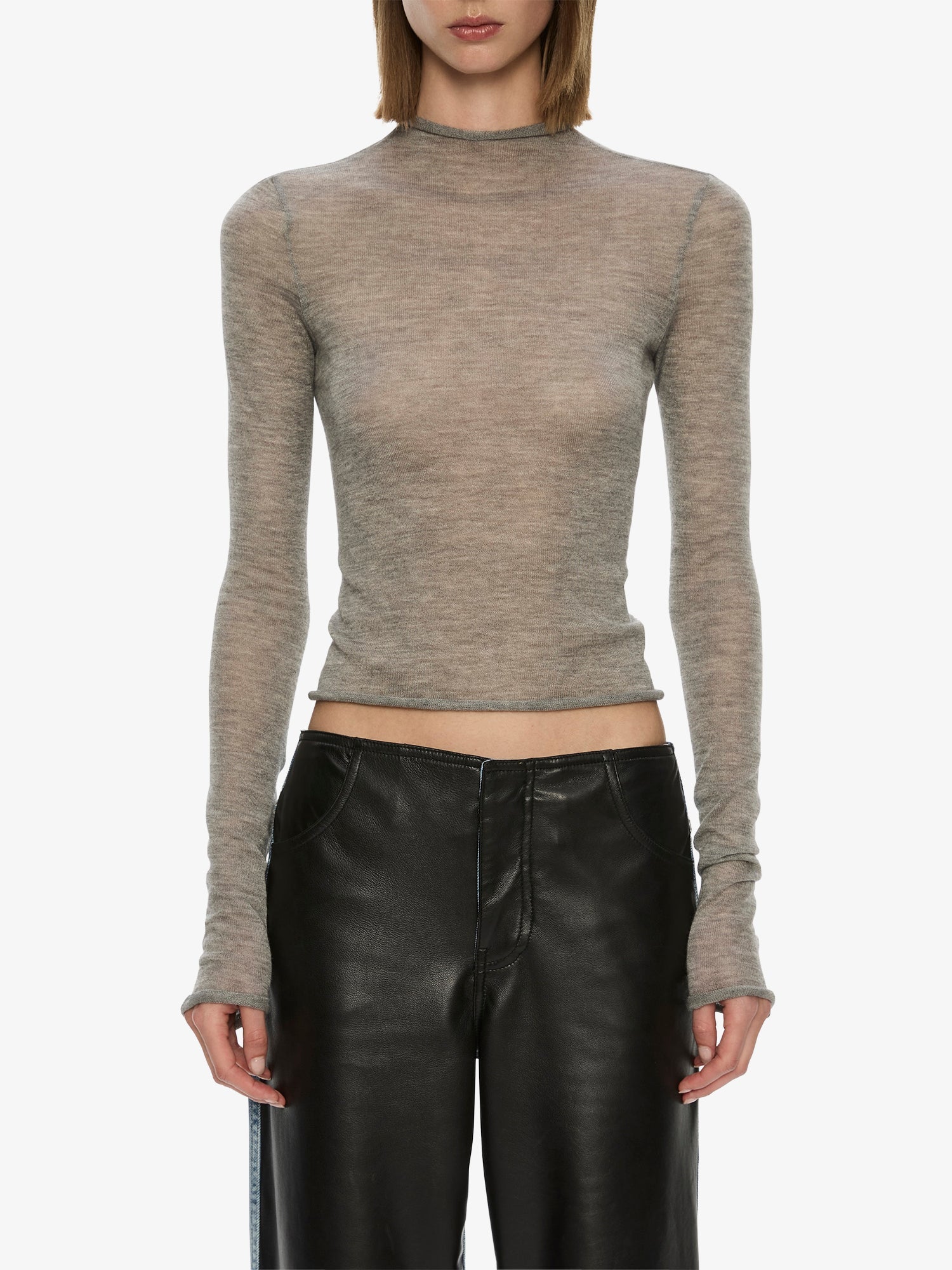Lenny Cashmere Long Sleeve Knit Top