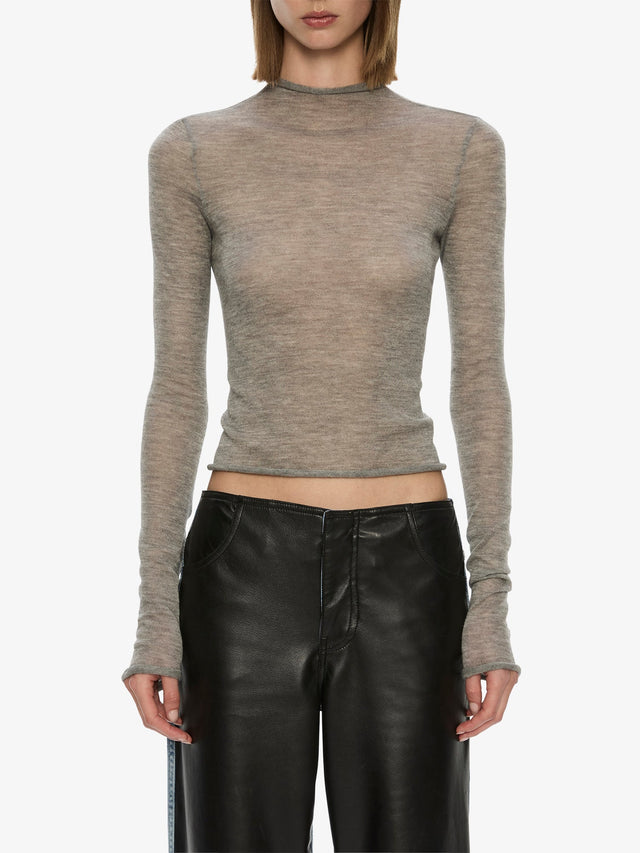 Lenny Cashmere Long Sleeve Knit Top