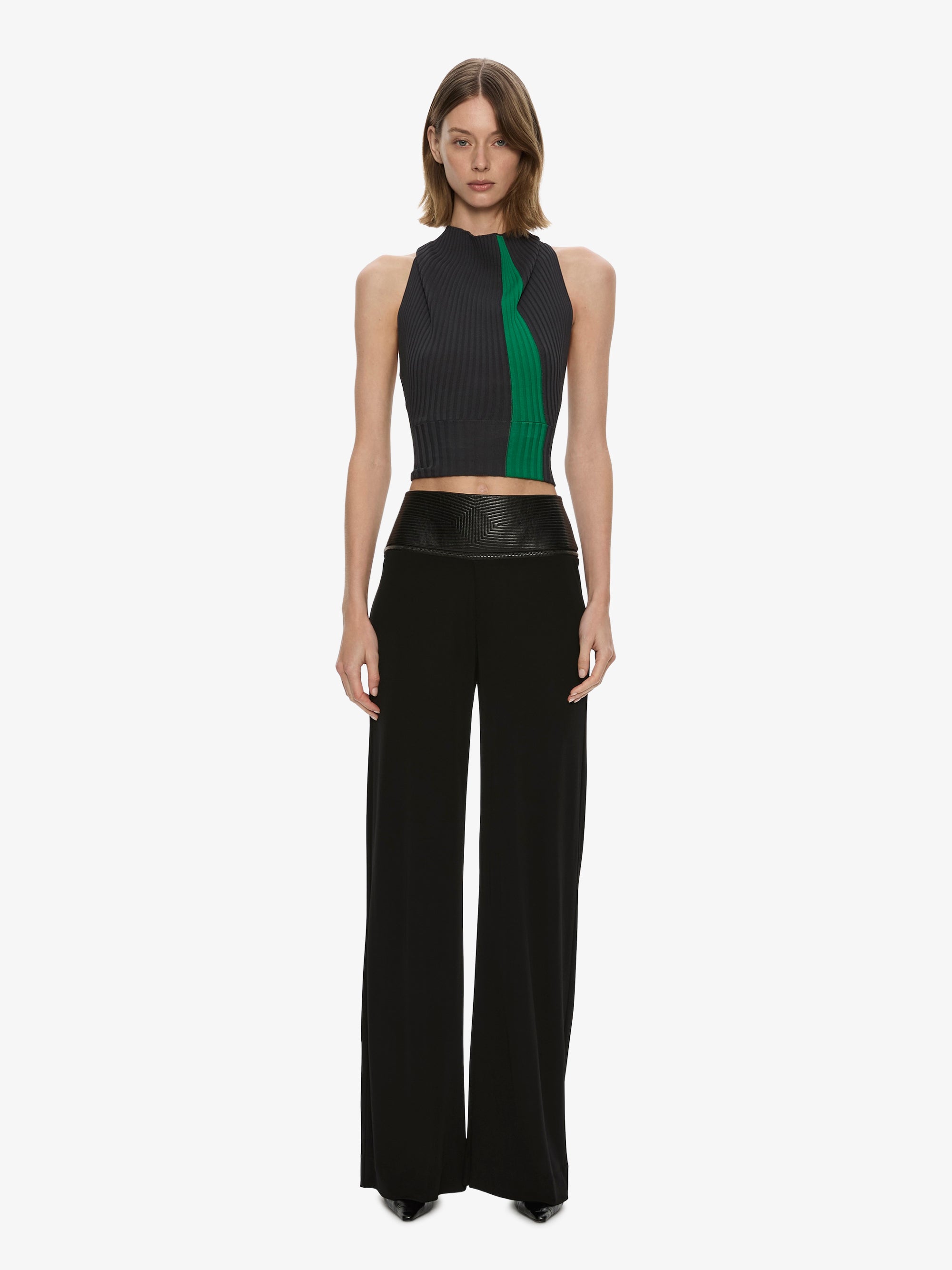 Auto Upholstered Leather Trouser