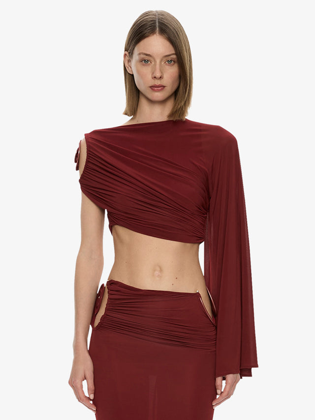 Aurelia Sculpted Spiral Drape Top