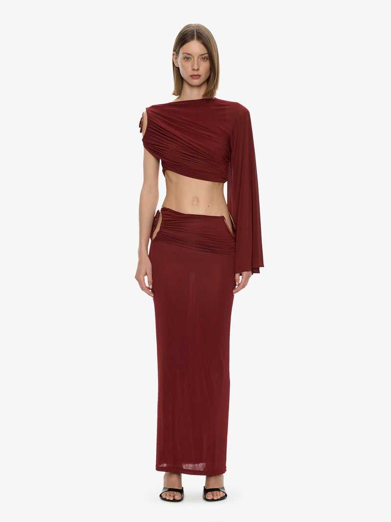 Aurelia Sculpted Spiral Column Skirt - Image 1