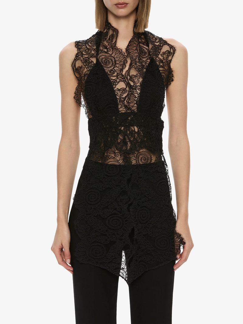Spiral Lace Scarf Top - Image 4
