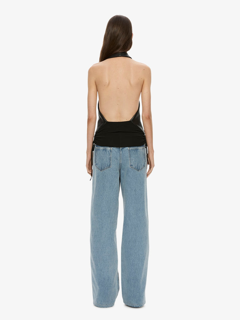 Tailored Slope Leather Halter Top - Image 5