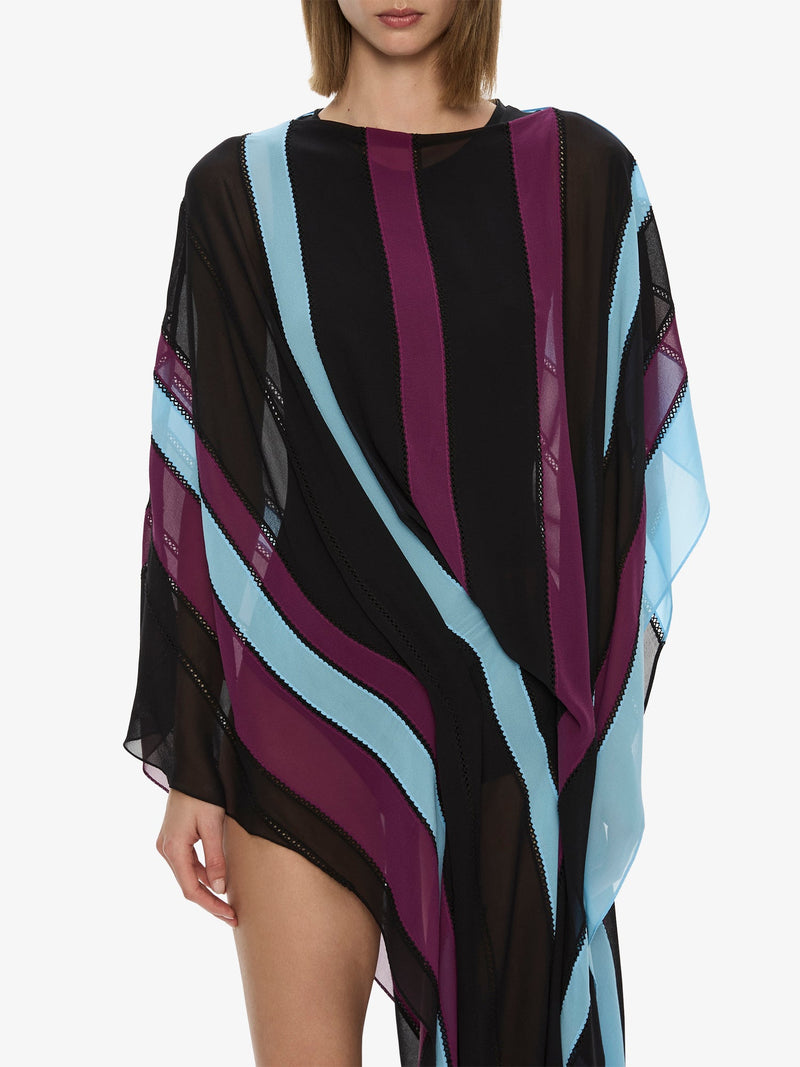 Vin Panelled Picot Silk Drape Dress - Image 3