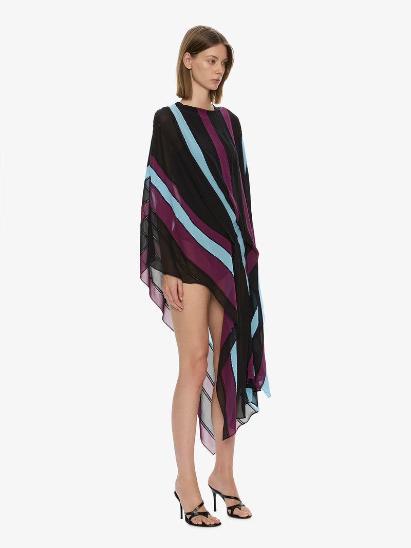 Vin Panelled Picot Silk Drape Dress - Image 2