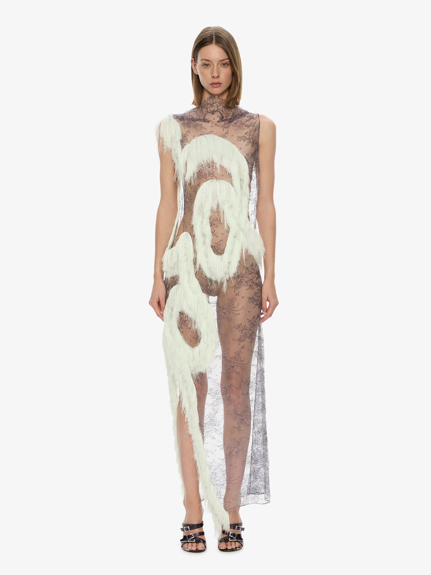 Fringed Lace Dress