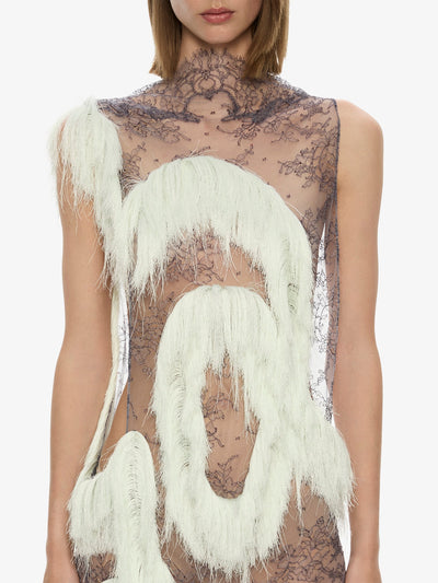 Fringed Lace Dress
