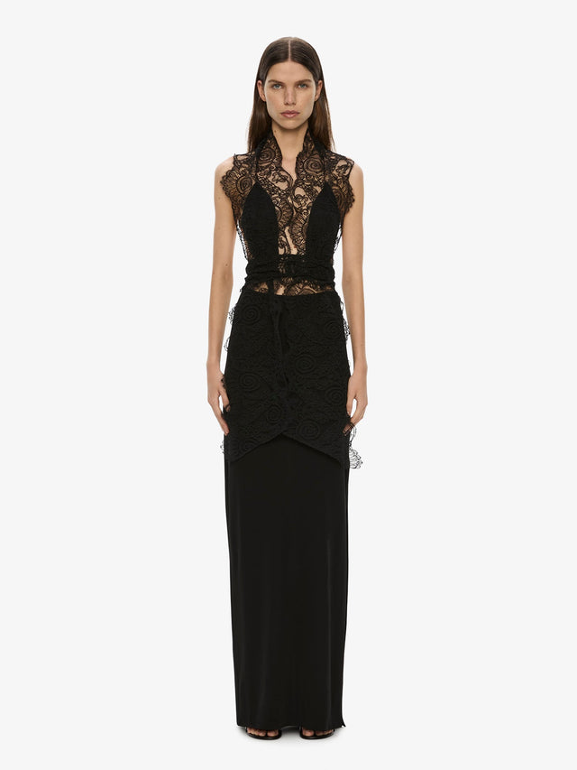 Spiral Lace Scarf Dress