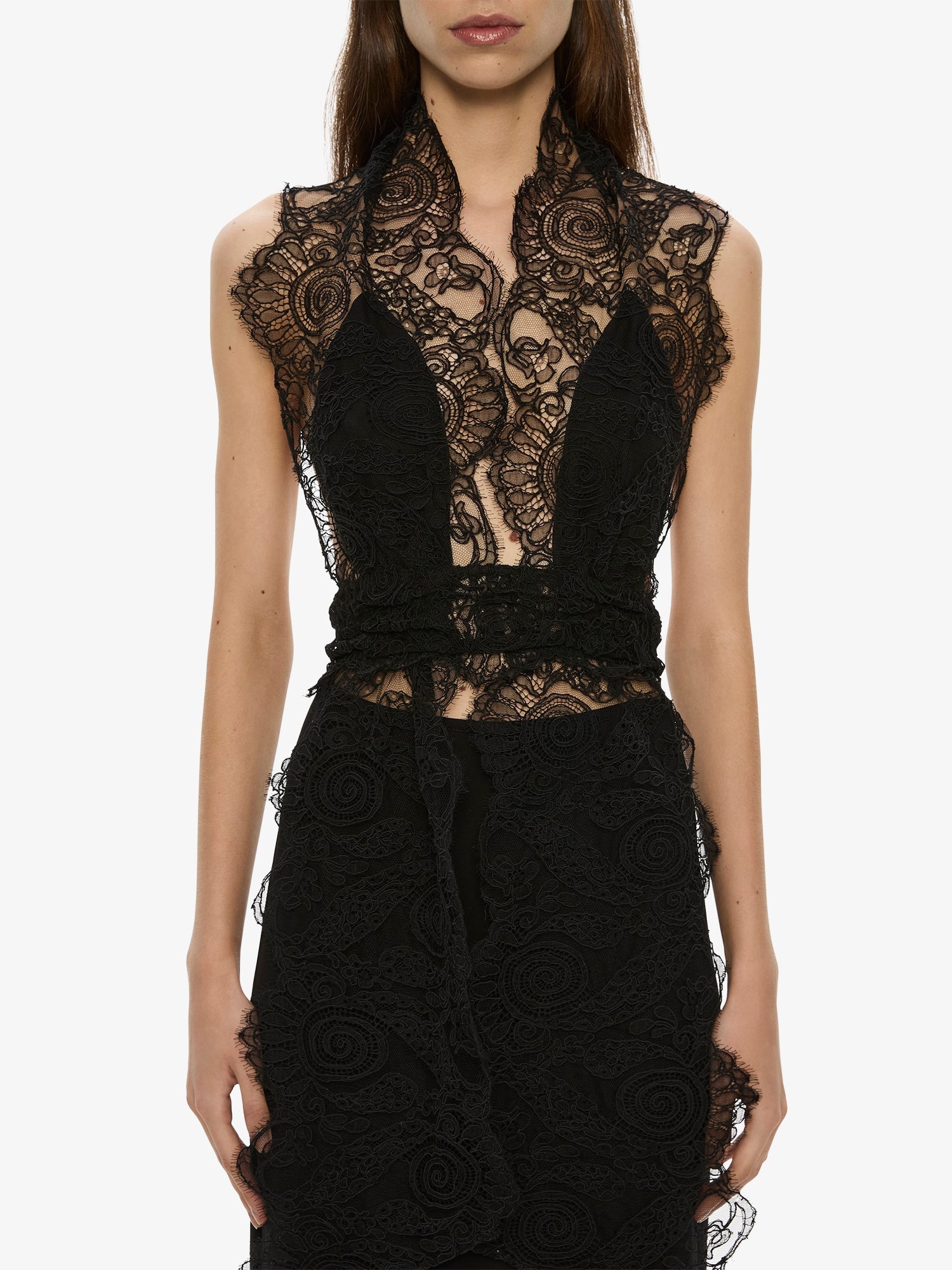 Spiral Lace Scarf Dress