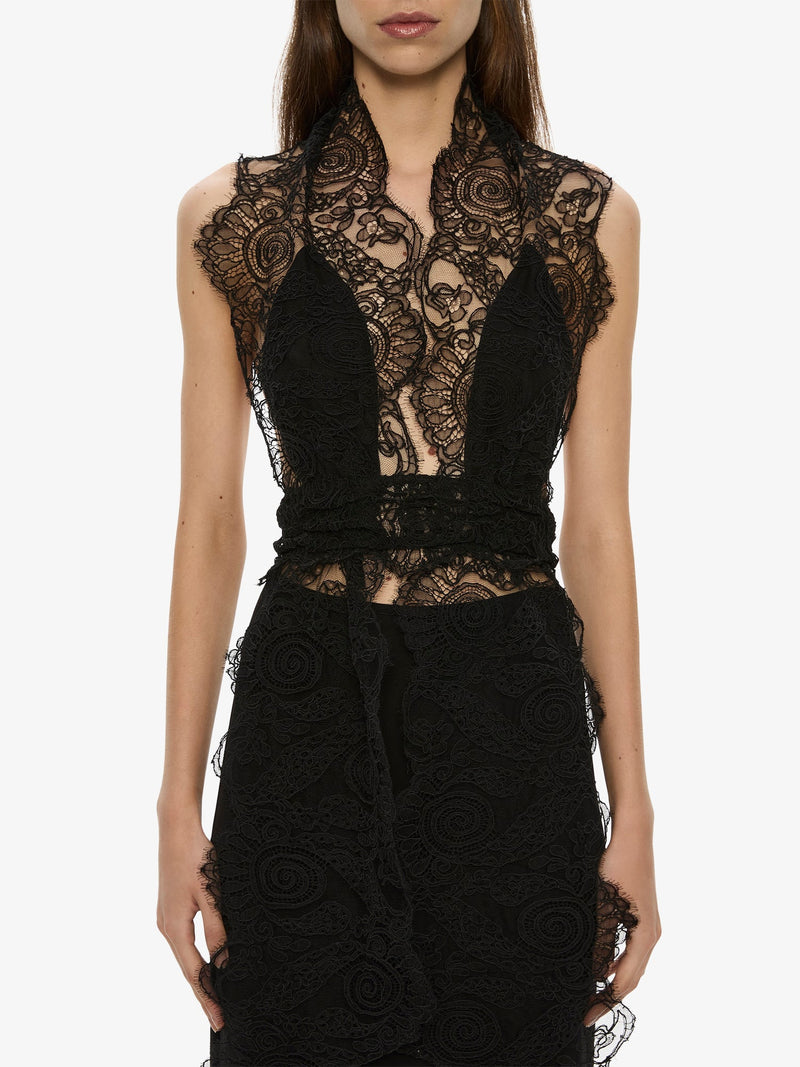Spiral Lace Scarf Dress - Image 2