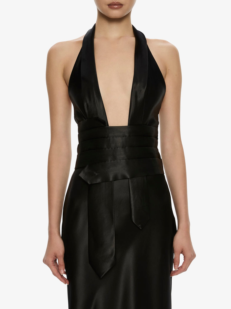 Reyer Satin Tie Gown - Image 3