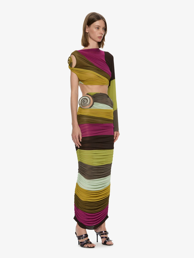 Aurelia Sculpted Spiral Drape Top