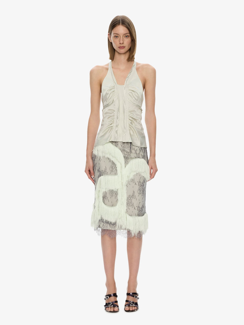 Fringed Lace Skirt Dark Smoke Vapour - Image 1