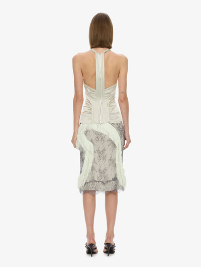 Fringed Lace Skirt Dark Smoke Vapour