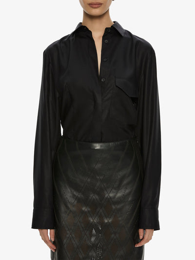 Perforated Leather Skirt