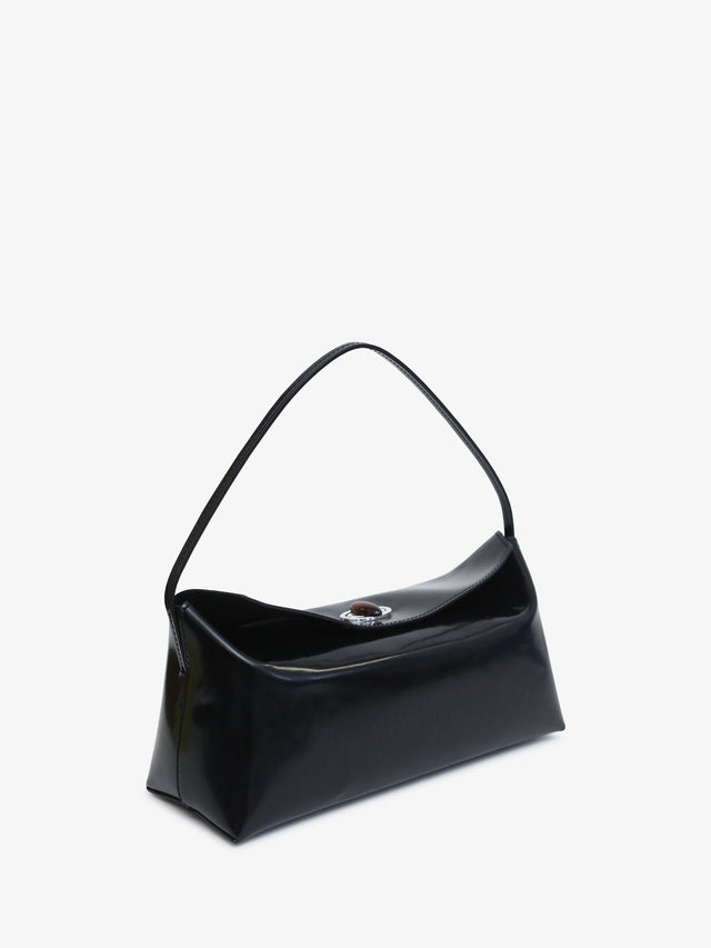 Doba Quartz Turnlock Polished Shoulder Bag