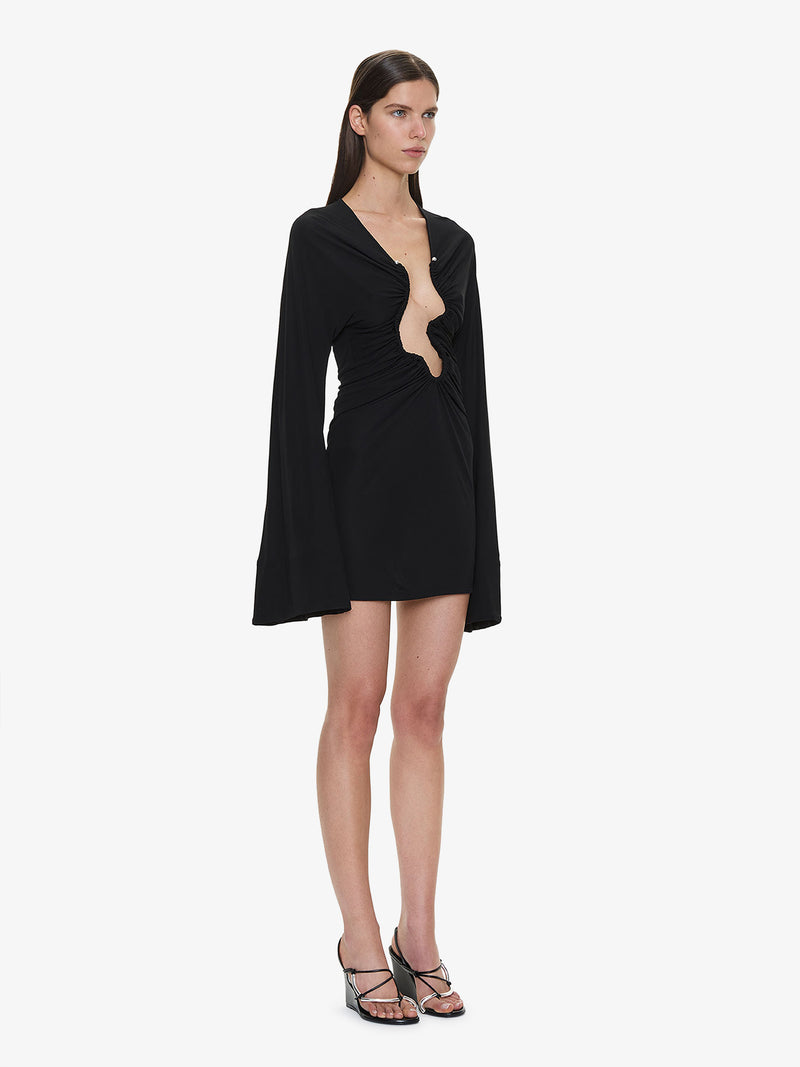 Salacia Ruched Long Sleeve Mini Dress - Image 2
