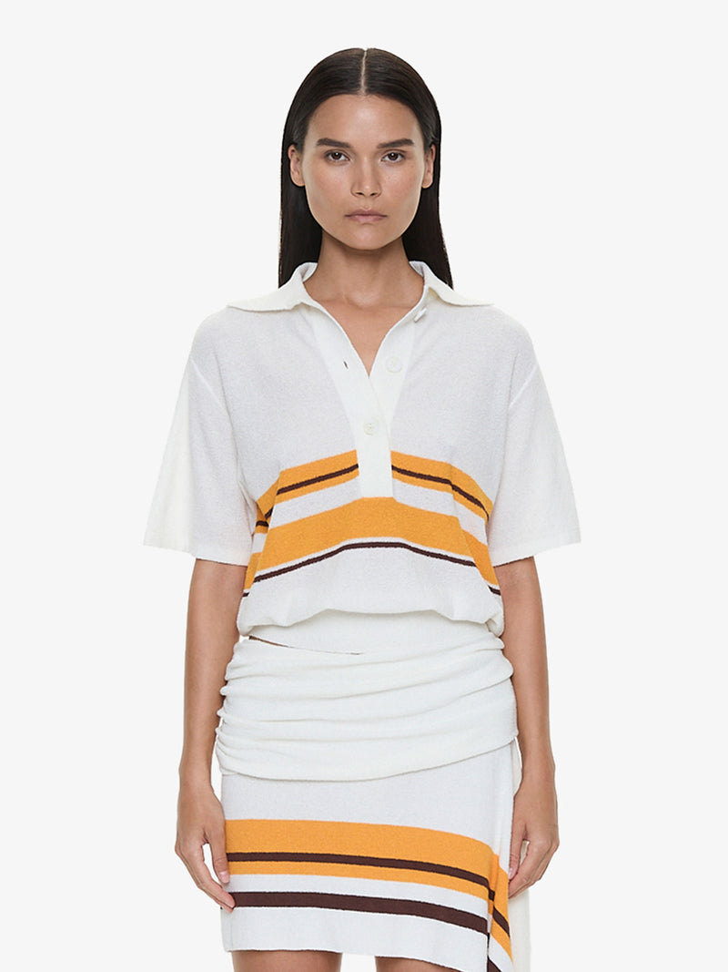 Stripe Knit Clean Polo - Image 1