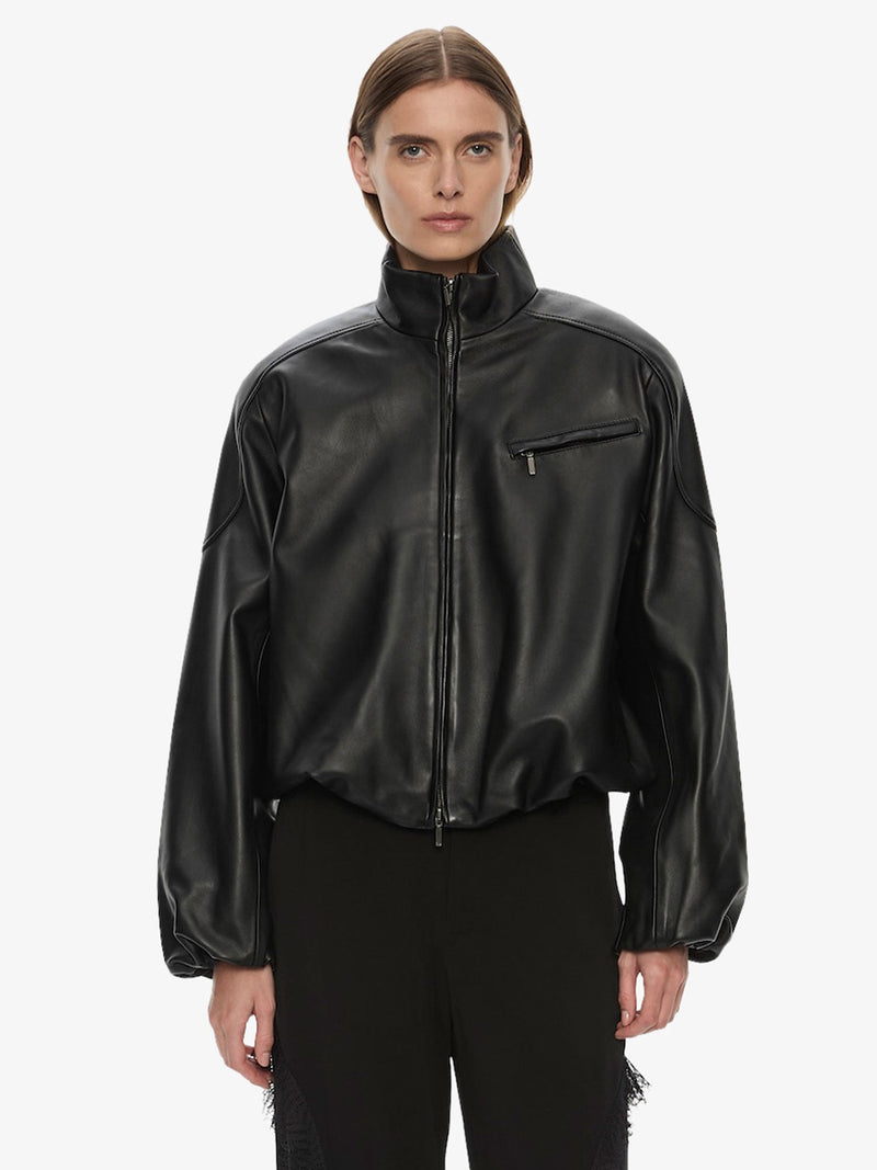 Dannie Leather Bomber - Image 1