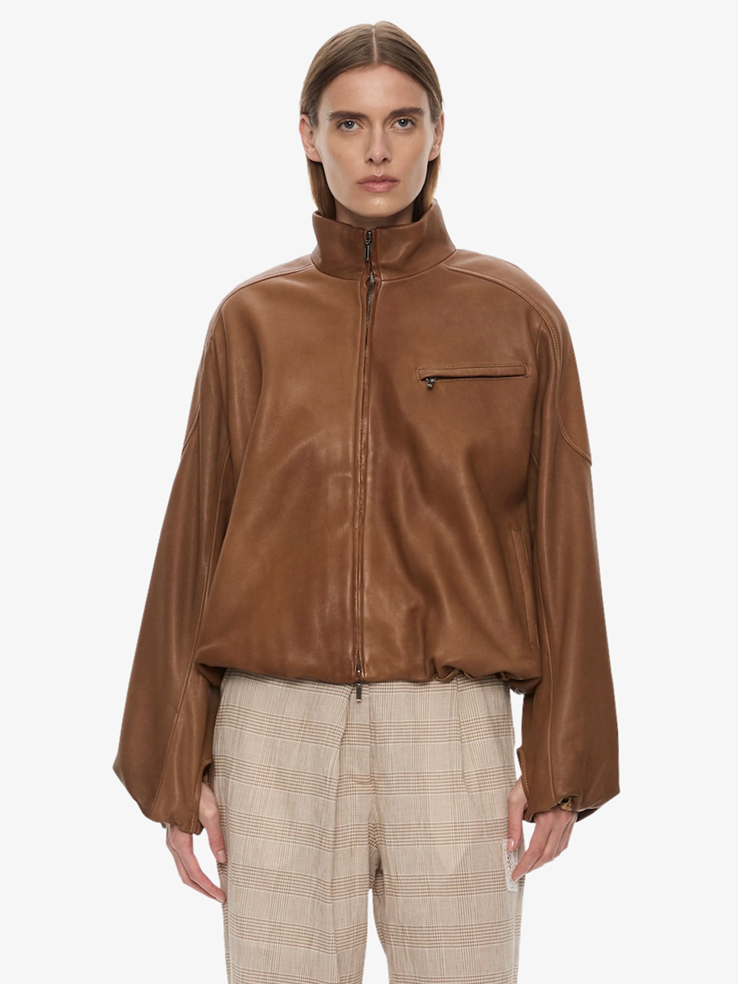 Dannie Leather Bomber