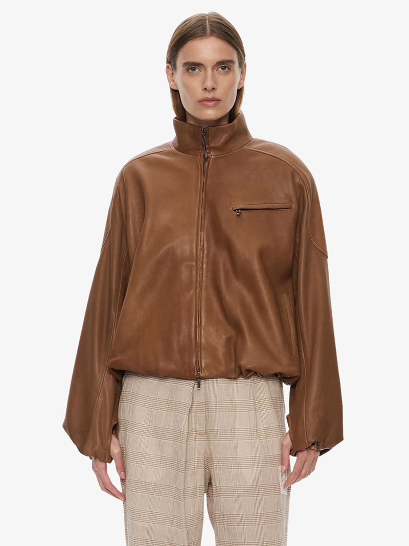 Dannie Leather Bomber - Image 1