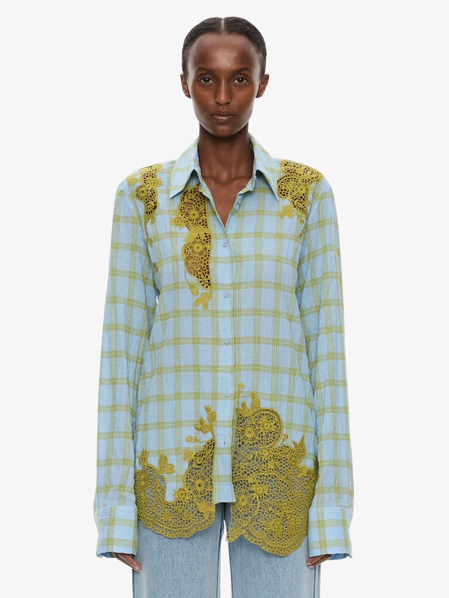 Maya Embroidered Handkerchief Shirt