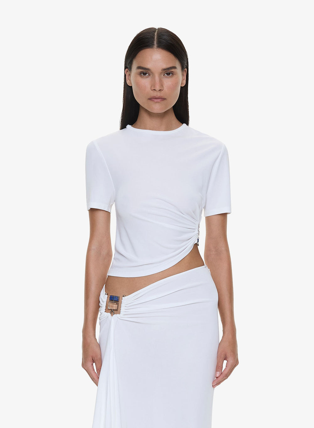 Bezel Quartz Ruched Tee