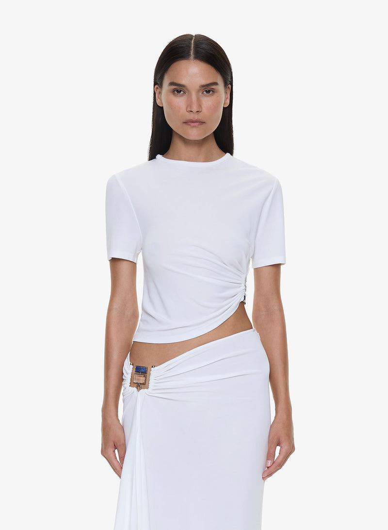 Bezel Quartz Ruched Tee - Image 1