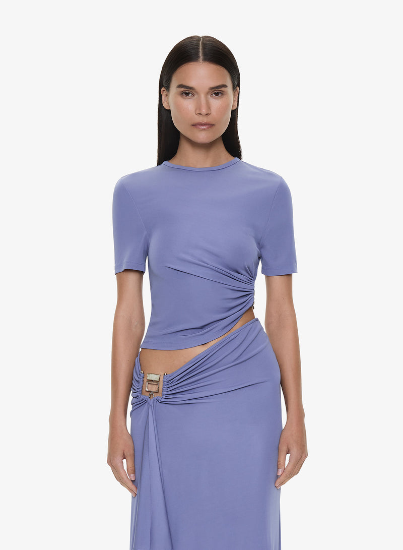 Bezel Quartz Ruched Tee - Image 1