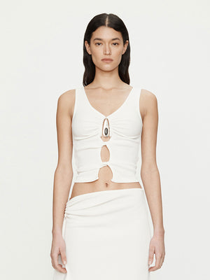 Crystal Pendant Open Twist Tank