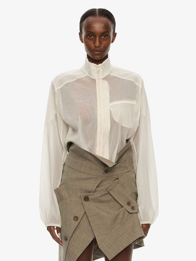 Dannie Lucent Mottled Sheer Bomber