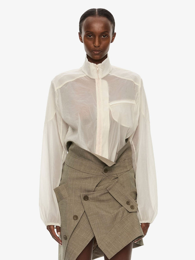 Dannie Lucent Mottled Sheer Bomber