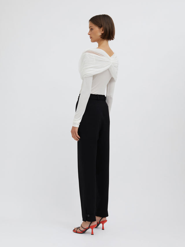 Pique Belted Trouser