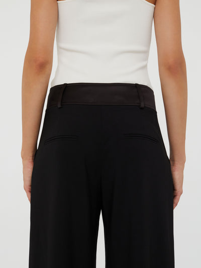 Satin Waist Tailored Trouser