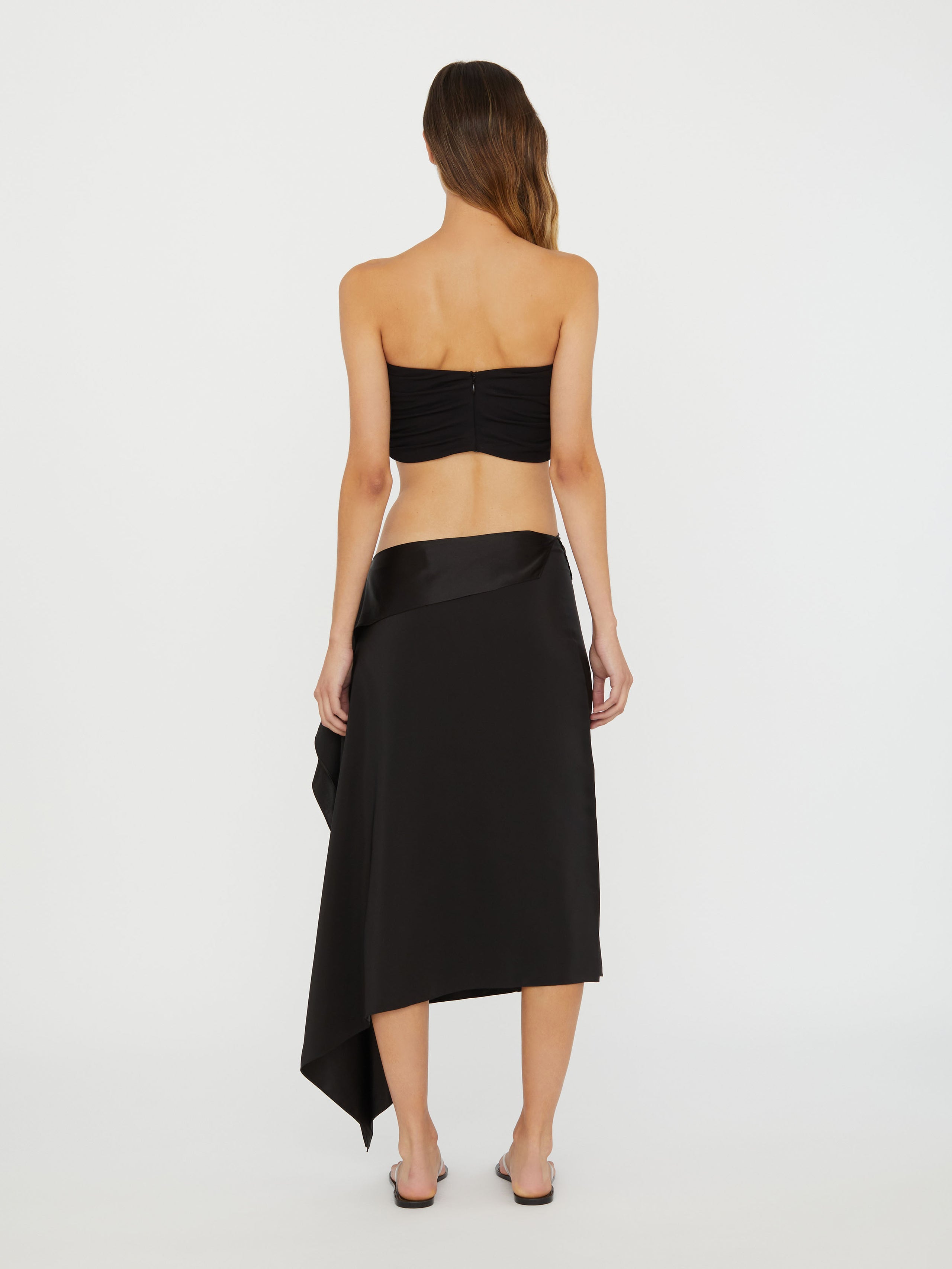 Crosscut Floating Silk Skirt