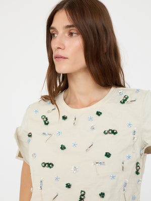 Embla Beaded Crushed Tee