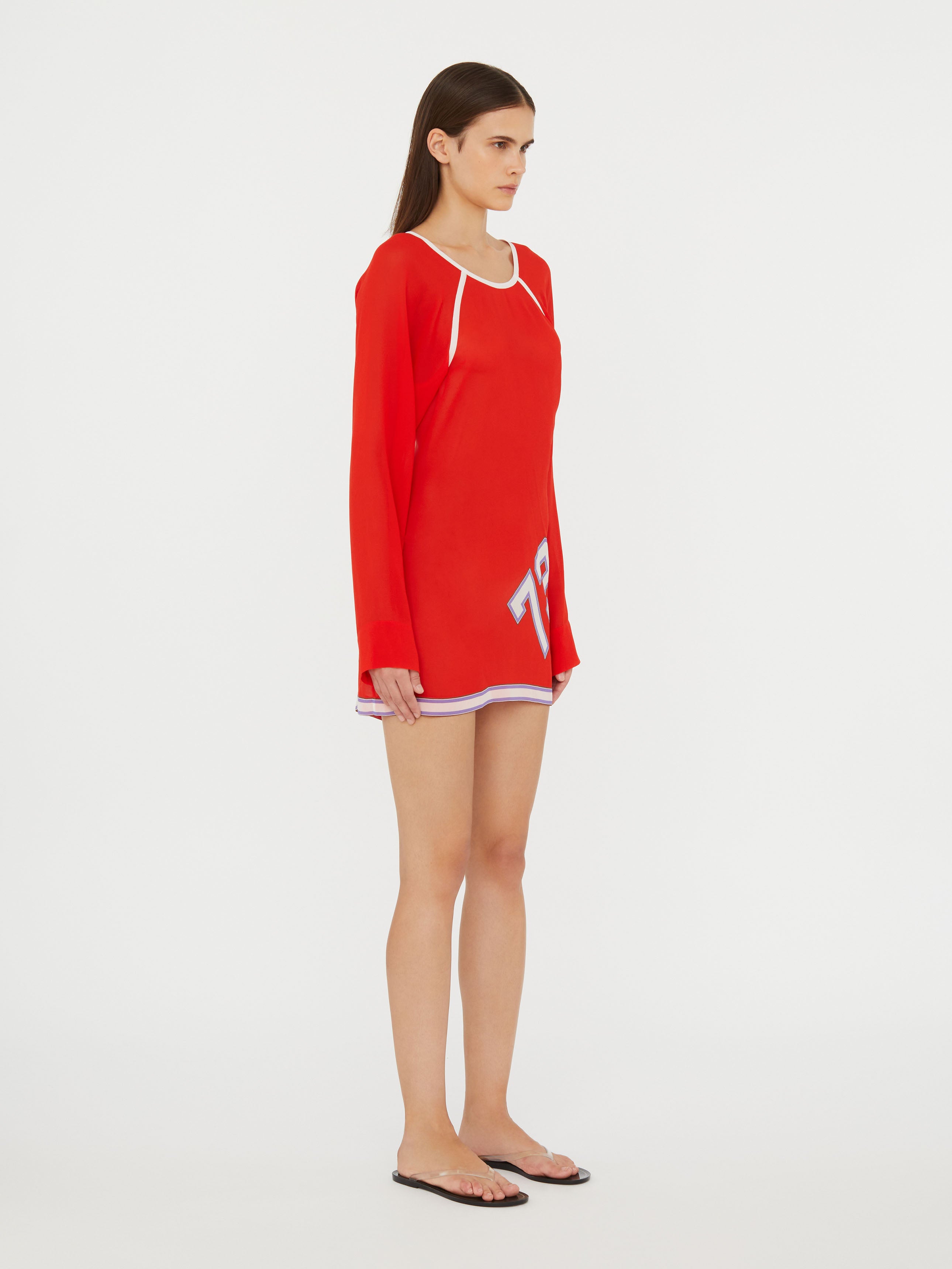 Varsity Raglan Silk Tunic