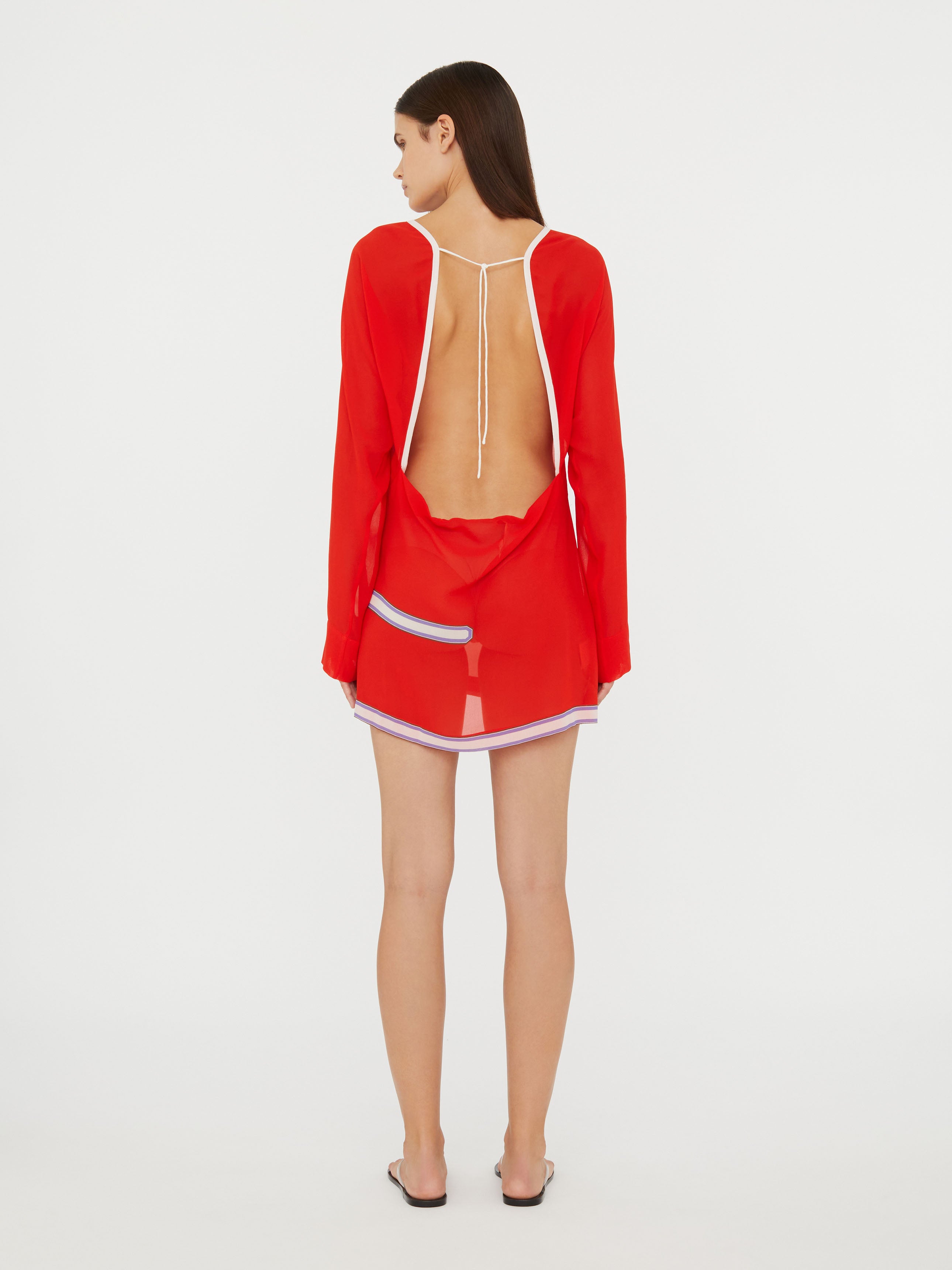 Varsity Raglan Silk Tunic