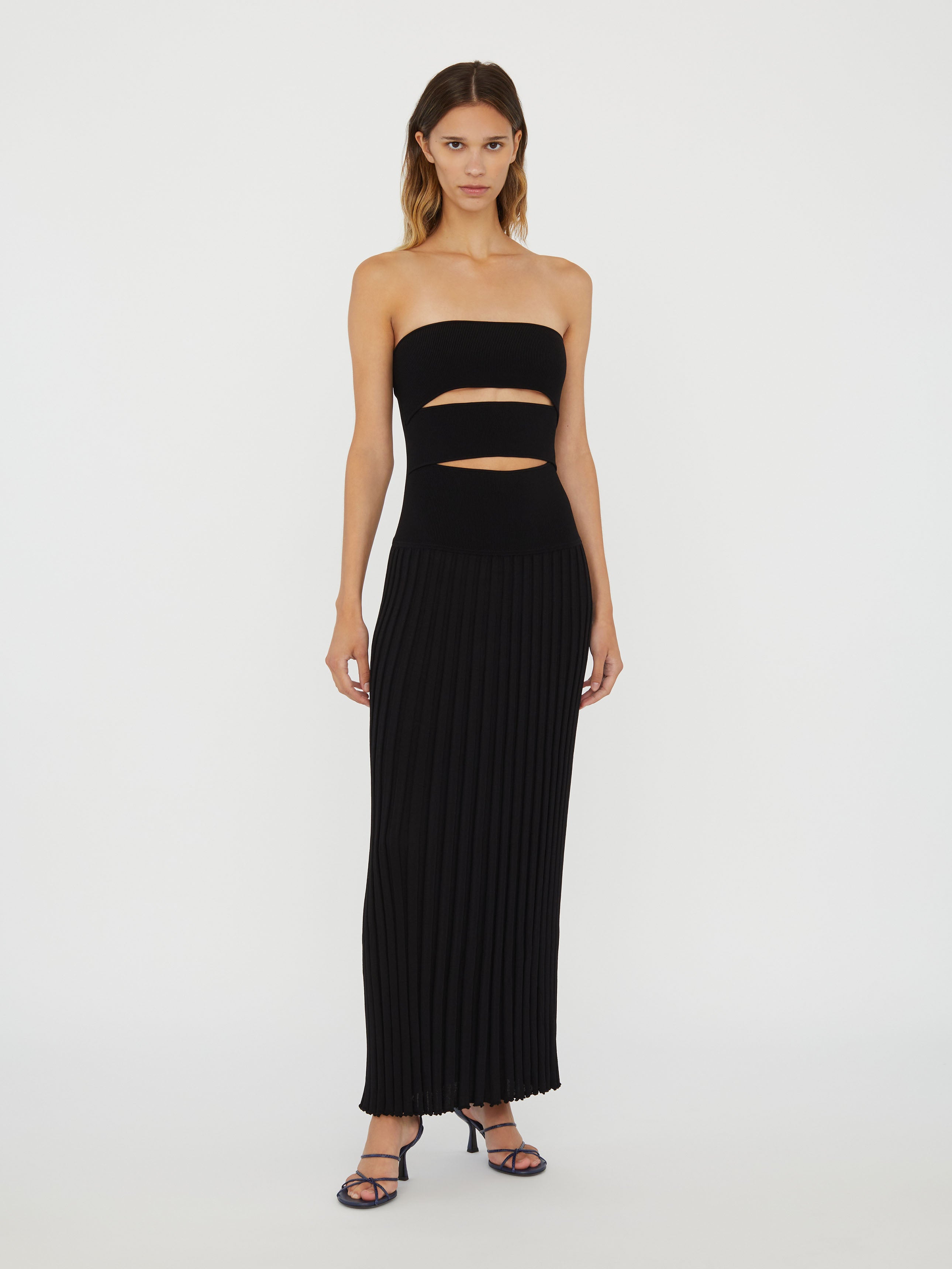 Slash Strapless Dress