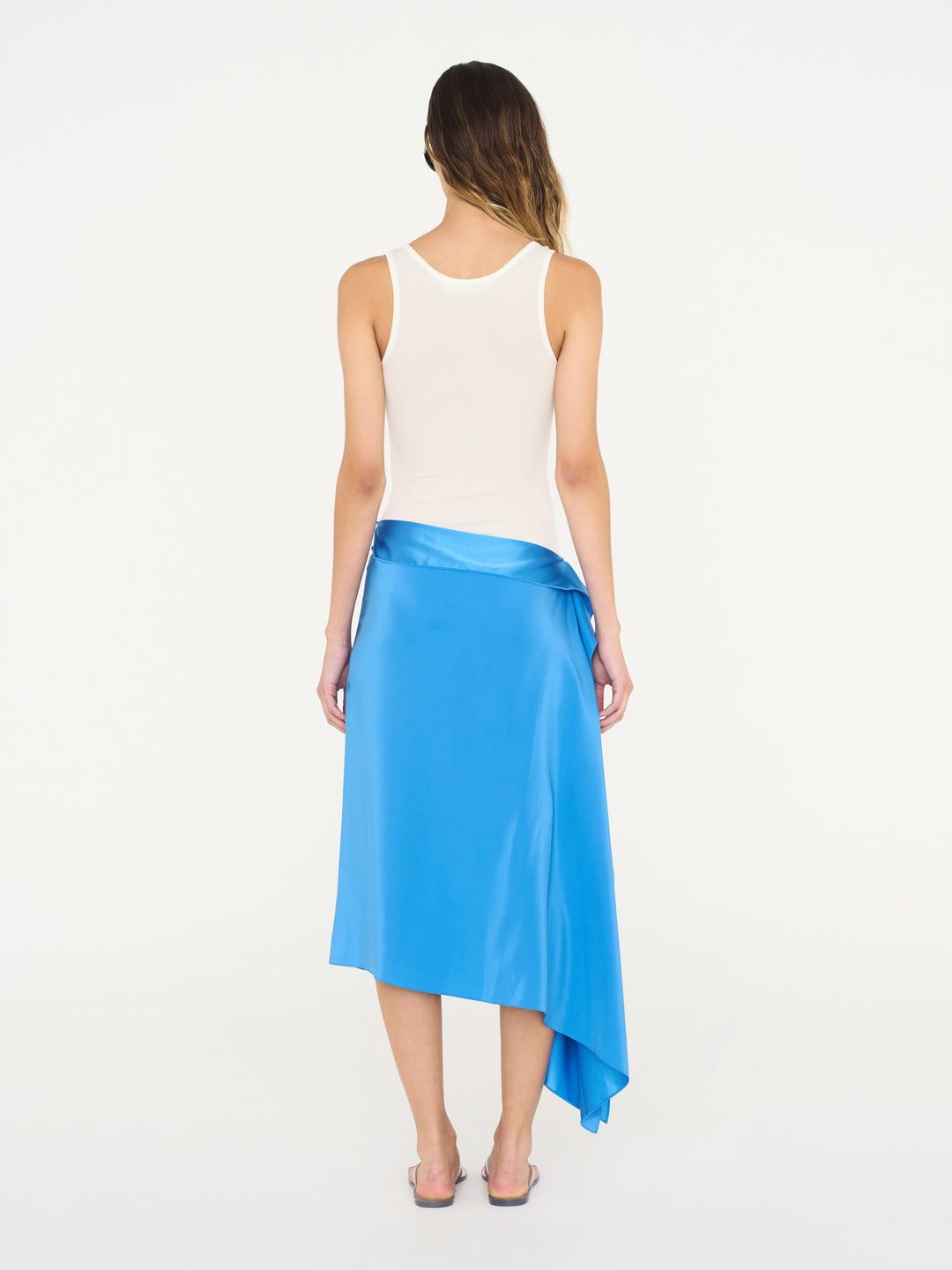 Crosscut Floating Silk Skirt