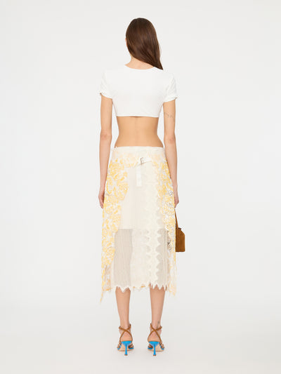 Floating Lace Midi Skirt